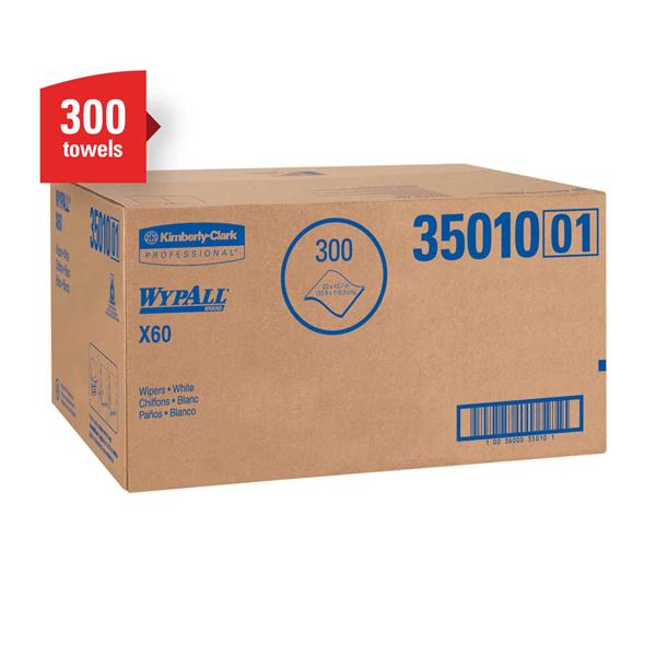 Towel Bath Wypall X60 4 Ply 39 in x 22.5 in White 300/Ca